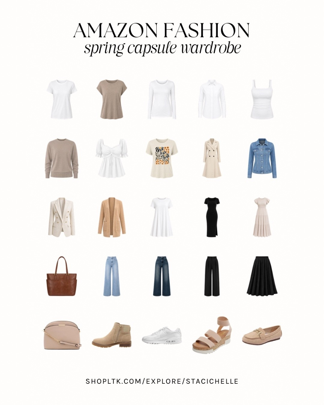 Amazon spring capsule wardrobe. Neutral basics, comfy layers, and everyday outfits you can mix & match all season

#LTKmomlife #LTKootd