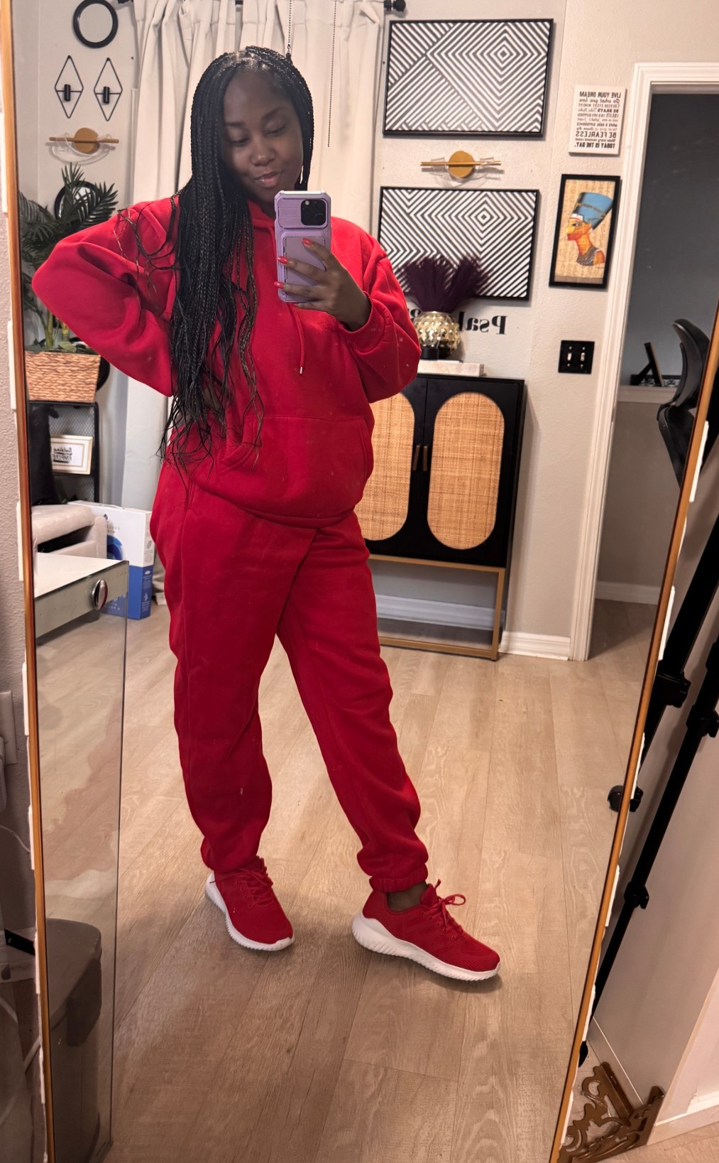 It’s cold outside and I had a bunch of errands to run! This hoodie sweatpants set was soo comfy and warm! I paired with matching red sneakers!

#LTKActive #LTKMidsize #LTKFindsUnder50