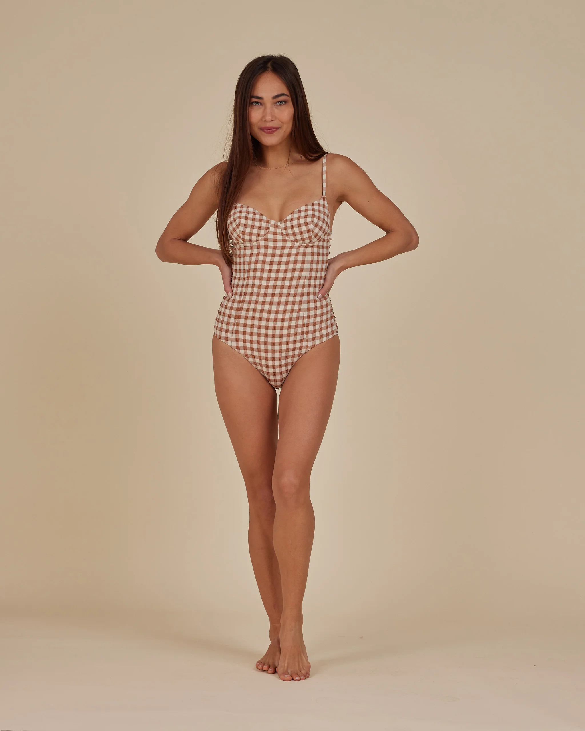 underwire one-piece | summer plaid | Rylee + Cru