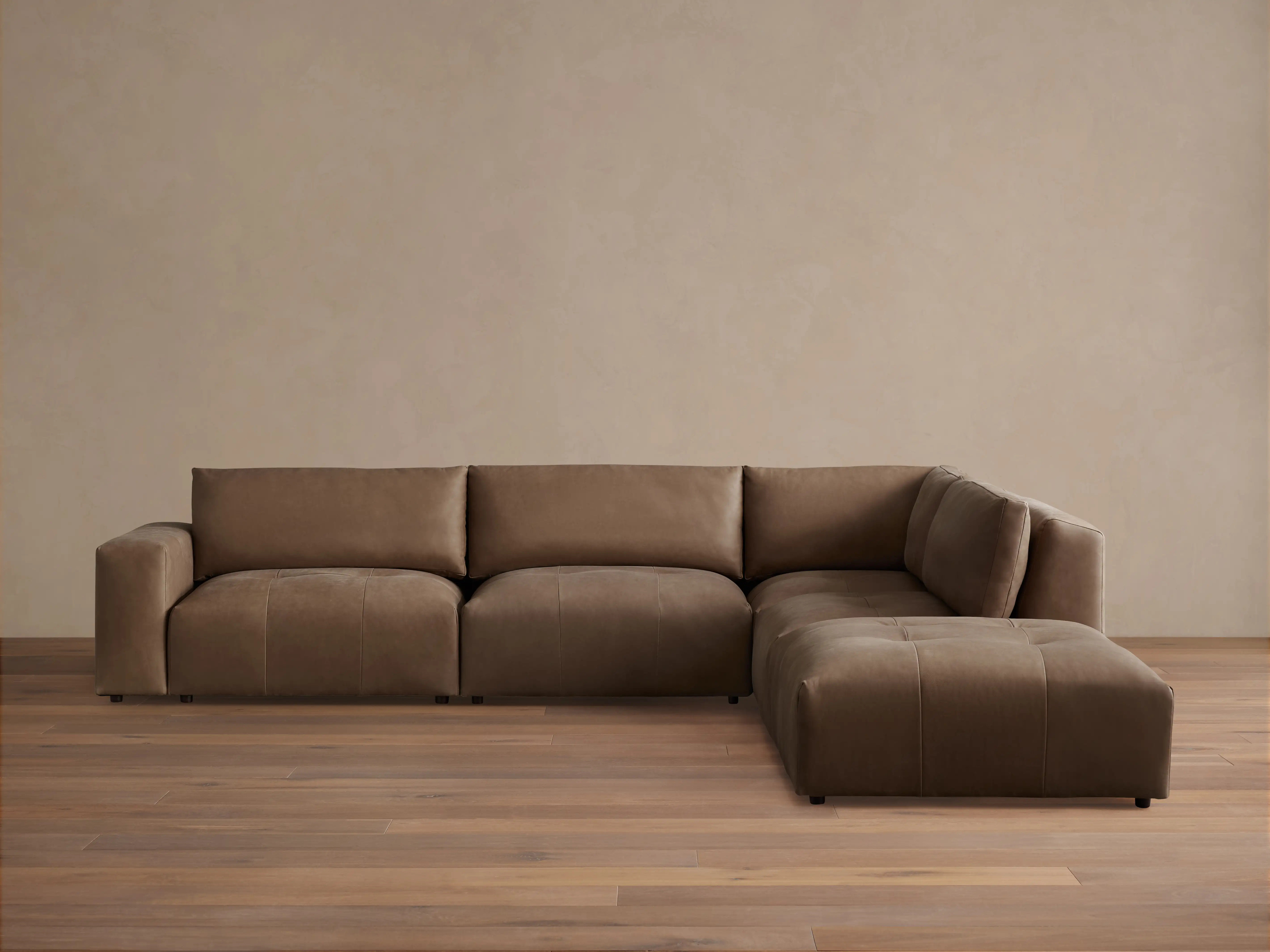 Keegan Leather Five-Piece Sectional | Arhaus