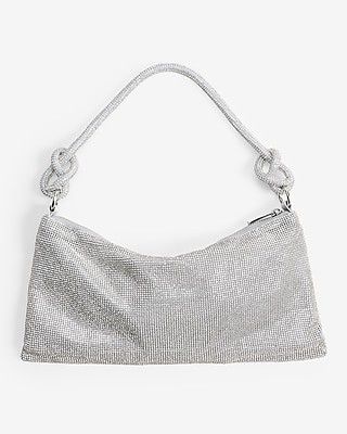 Rhinestone Knot Strap Slouch Bag | Evening Bag | Party Bag | Express