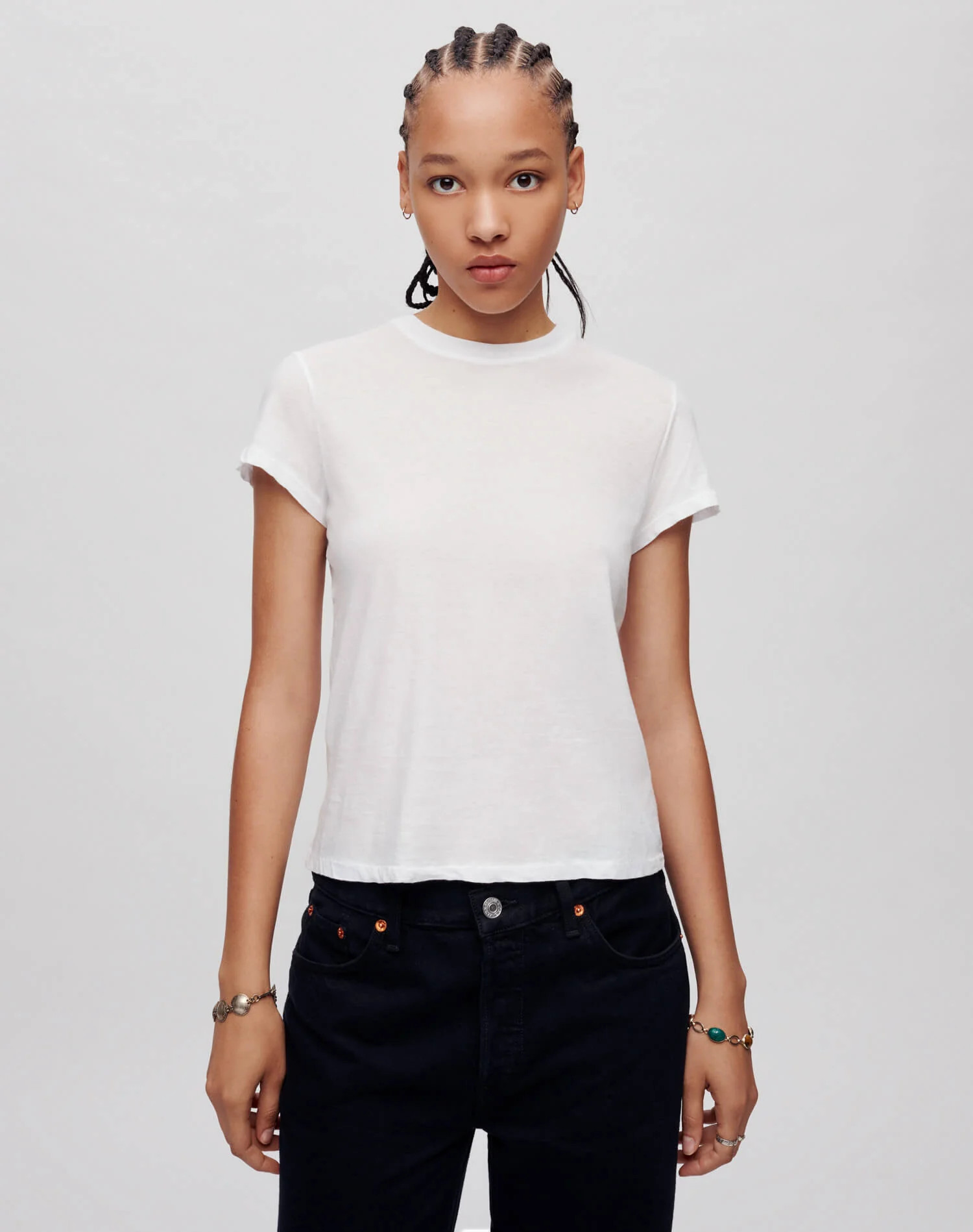 RE/DONE | 60S Slim Tee in Optic White | RE/DONE