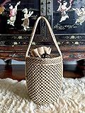 Katy Round Straw Tote,Straw Woven Handbag,Beach Basket,Straw Bag,Straw Tote,Bucket Straw Bag&Tote,St | Amazon (US)