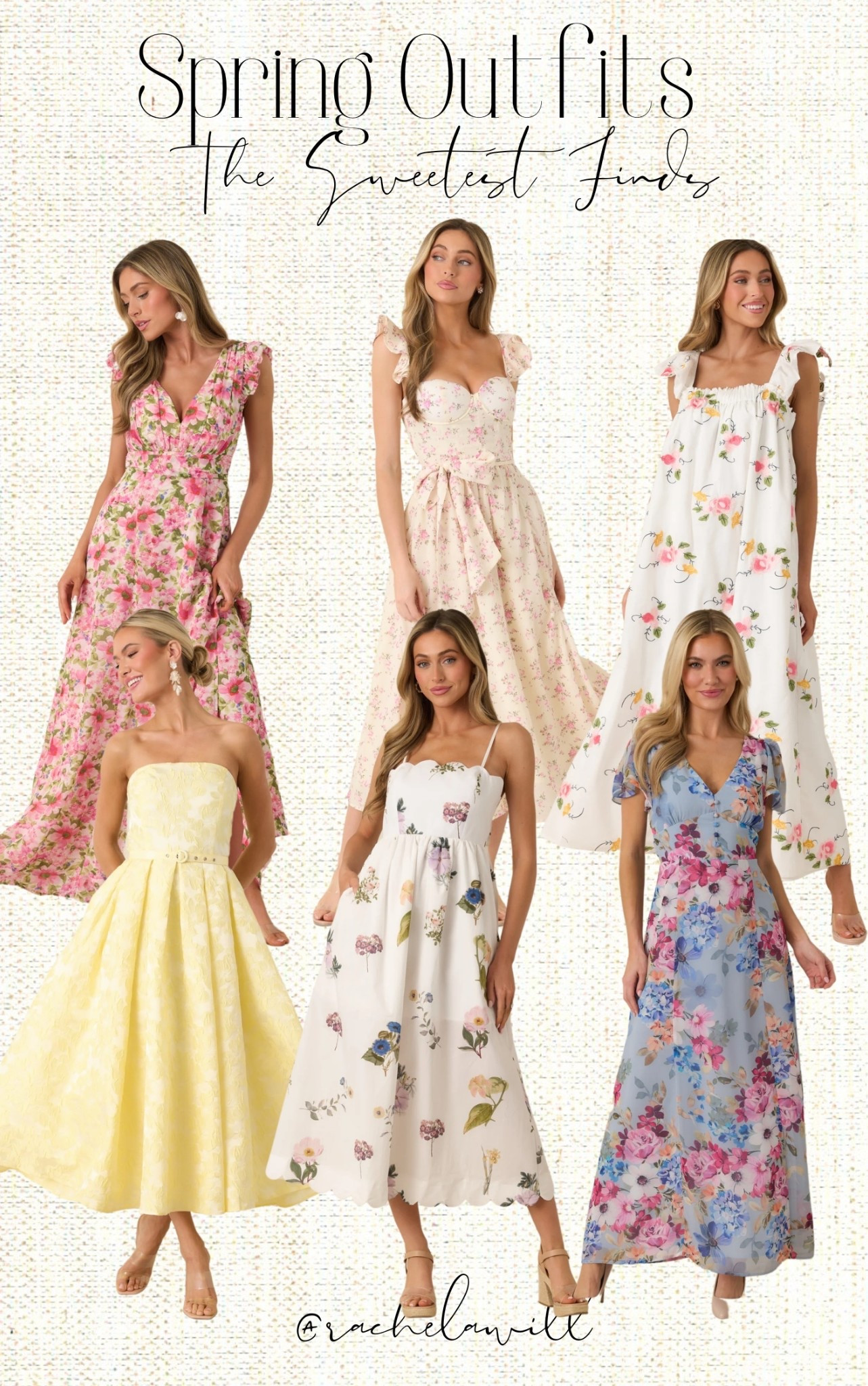 The most darling spring dresses are here 🌸✨ and I am absolutely in love with every single one!

Think soft florals, light airy fabrics, and the prettiest pastel tones that make getting dressed feel effortless this season. These pieces are perfect for every occasion—from last-minute church outfits for Easter to the sweetest family photo looks and even your Mother’s Day plans 💐

Whether you love a flowy maxi, a classic midi, or a flirty mini, these dresses are all about that feminine, timeless style that carries you right through spring into summer.

I’ve linked all my favorites for you—easy, beautiful options you can grab and wear on repeat 🤍

Shop them all here 👇

#LTKStyle #LTKSpring #LTKDresses #SpringStyle #SpringDresses #EasterOutfit #EasterDressIdeas #SundayStyle #ChurchOutfit #FamilyPhotoOutfits #MothersDayStyle #FeminineStyle #PrettySpringStyle #OOTDInspo #StyleInspo #SpringFashionFinds