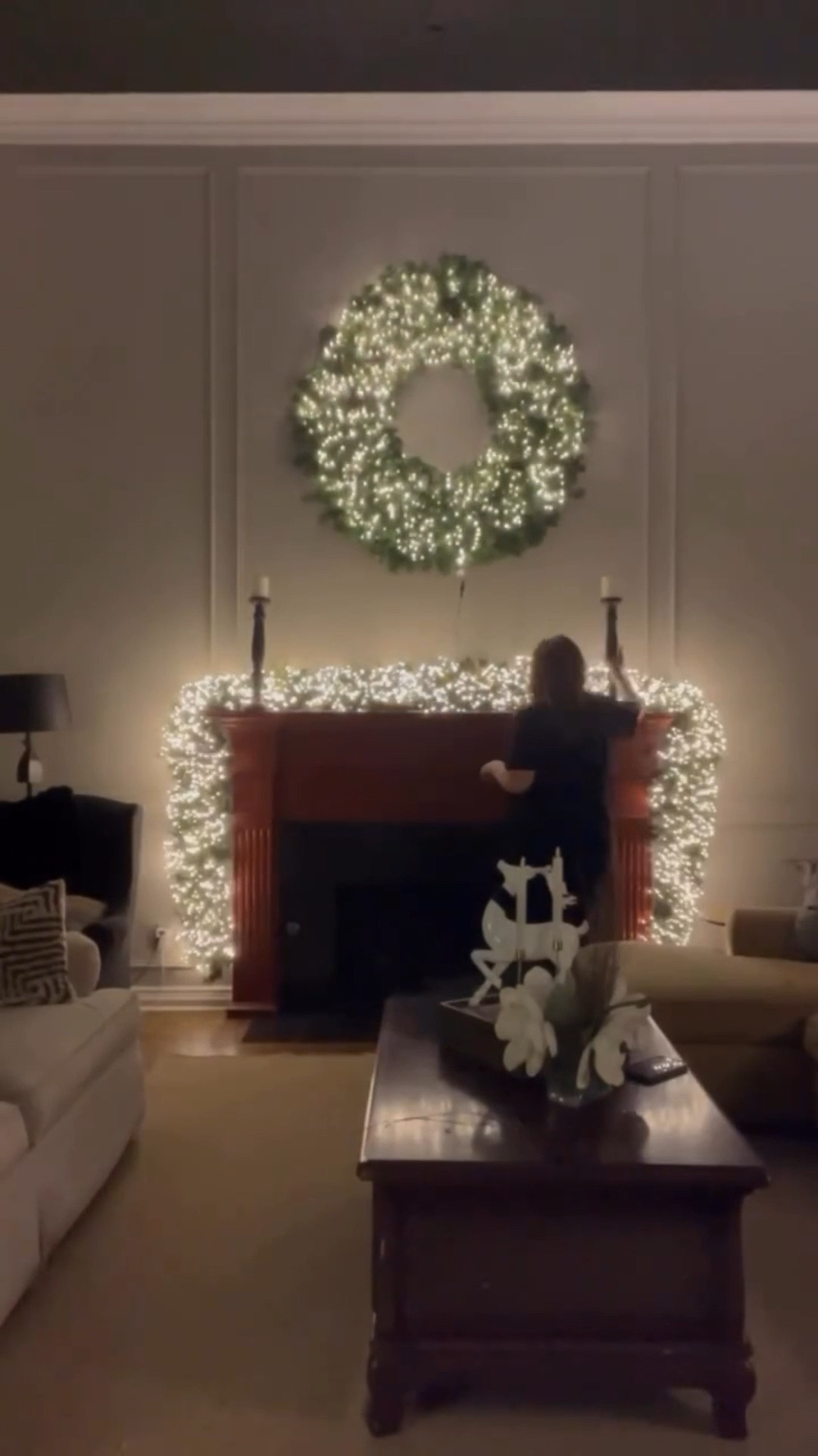 Comment “Cluster,” get yourself some cluster lights, and light up everything from giant wreaths to mantel garland with ease this Christmas Holiday.

I used (1) 50’ Connectable Cluster light with 1500 lights on the giant 60” wreath and (2) 50’ Connectable Cluster lights with 3,000 lights on the mantel garland.  That’s a total of 4,500 lights on this fireplace.  Amazing!

Follow here and stay tuned to see what I light up next!

Comment, Reply, or DM the word “cluster” and I’ll send you links to these lights.  You’ll also find a link to my How To Lighting videos.

The wreath and garland are linked on my LTK. (Will send this link as well.)

Happy Decorating!
Tara

# #christmas #christmaslights #lights #christmasdecor #christmasdecorating #holiday #holidaydecor #holidaylights #christmastree #Christmastime #christmasdecorations #christmastreedecorating #holidays #holidaydecorating #holidayseason #holidayhome #cluster #clusterlights #twinklelights

‌

#LTKHome #LTKSeasonal #LTKHoliday