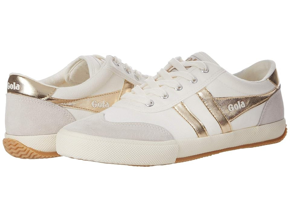 Gola Badminton Women's Shoes Off-White Gold : 10 B - Medium, Suede/Leather/Canvas | Zappos
