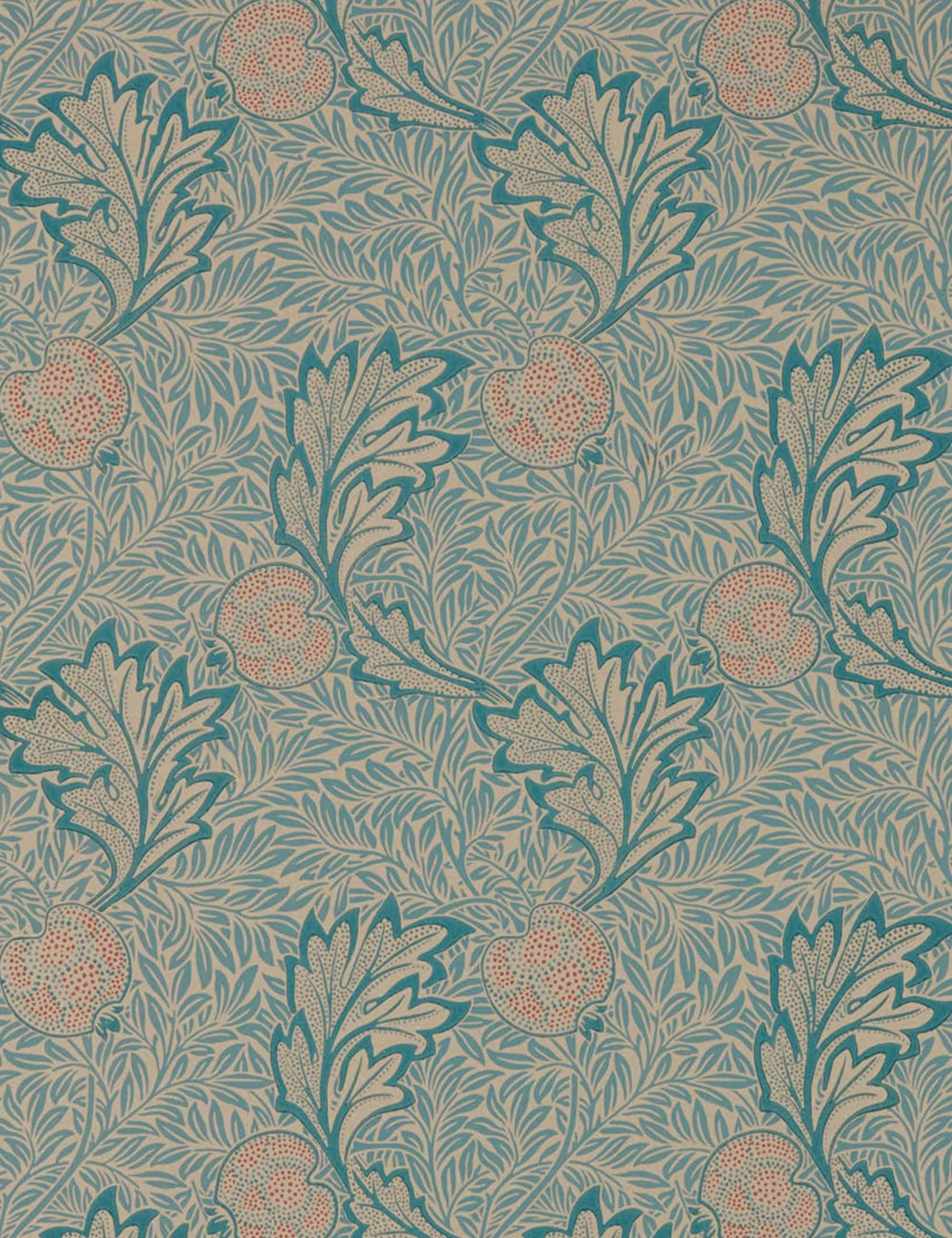 Morris & Co. Apple Wallpaper, Indigo Antique | Lulu and Georgia 