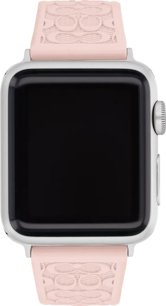 COACH Signature C Silicone Apple Watch® Watchband | Nordstrom | Nordstrom