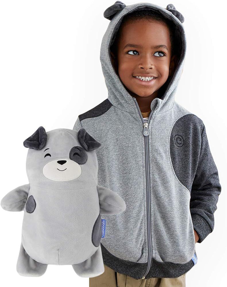 Pimm The Puppy - 2-in-1 Transforming Hoodie and Soft Plushie - Charcoal with Dog Spots | Amazon (US)