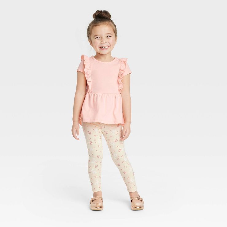 Toddler Girls' Bunnies Top & Leggings Set - Cat & Jack™ Pink | Target