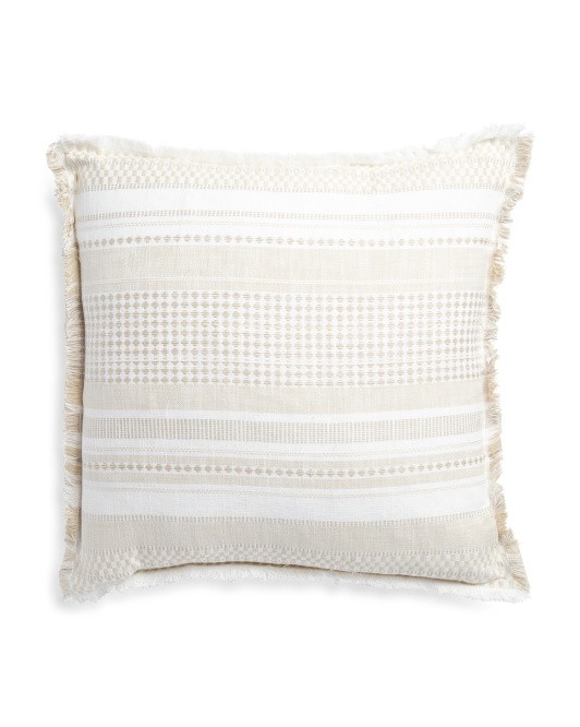 Made In India 22x22 Ester Stripe Pillow | TJ Maxx