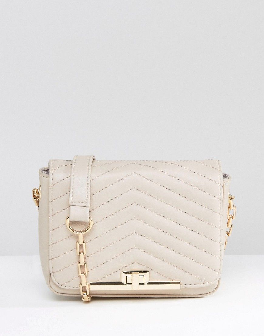 New Look Quilted Bag With Chain Strap - Gray | ASOS US