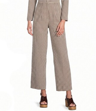 Antonio Melani Anniston Gingham Flat Front Coordinating Pants | Dillard's | Dillard's