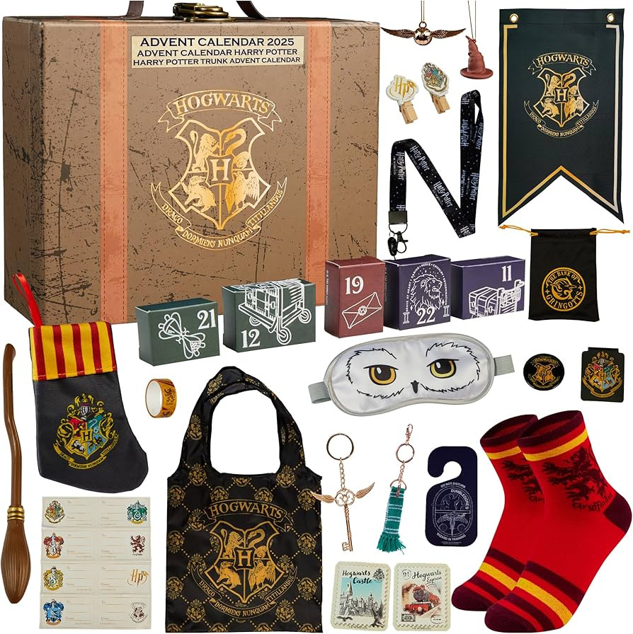 Harry Potter Advent Calendar 2025 Girls Teens Women 24 Day Christmas Countdown with Keychains Soc... | Amazon (US)