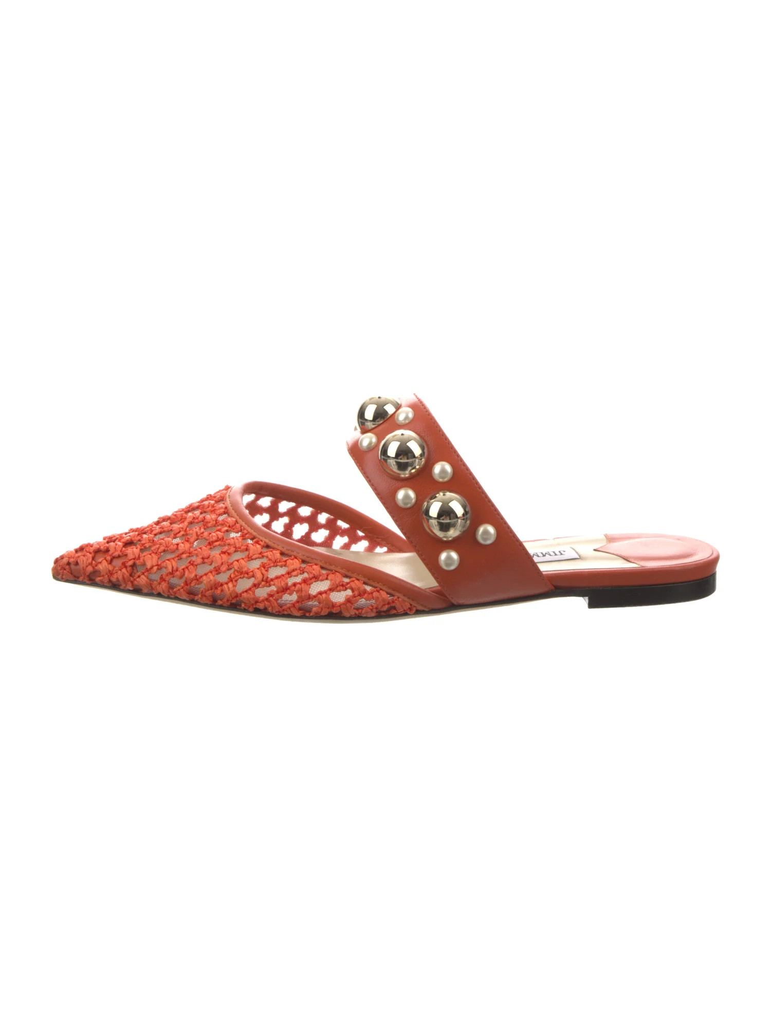 Leather Mesh Accents Mules | The RealReal