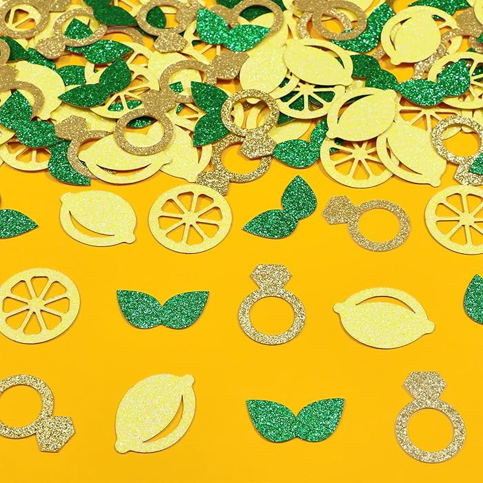Sursurprise 200pcs Lemon Table Confetti Glitter for She Found Her Main Squeeze Lemon Bridal Showe... | Amazon (US)