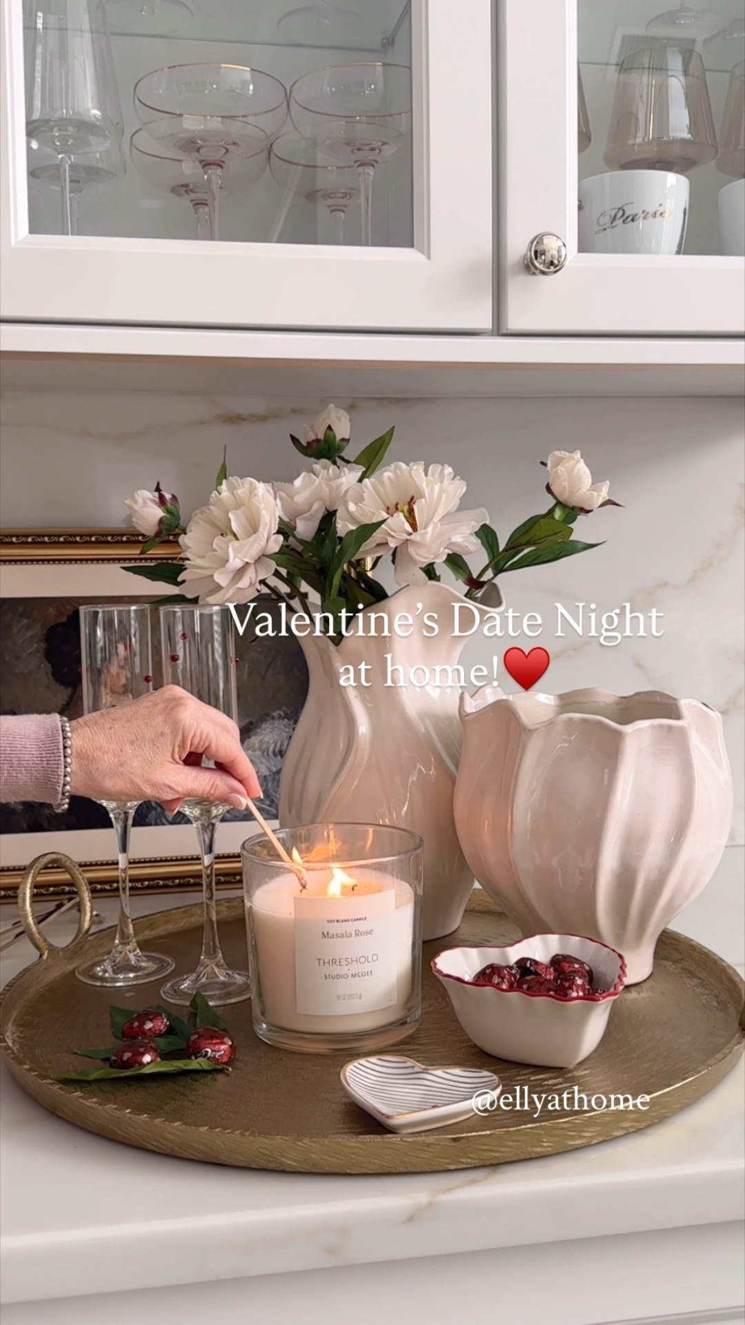 Valentine’s Day tray with beautiful new vases, real touch peonies, Valentine bowl, dish, champagne, prosecco glasses, fragrant candle and more Valentine’s Day decor accessories. Target, Amazon home. Free shipping. #LTKFindsUnder50

#LTKdayinmylife #LTKValentine #LTKHome