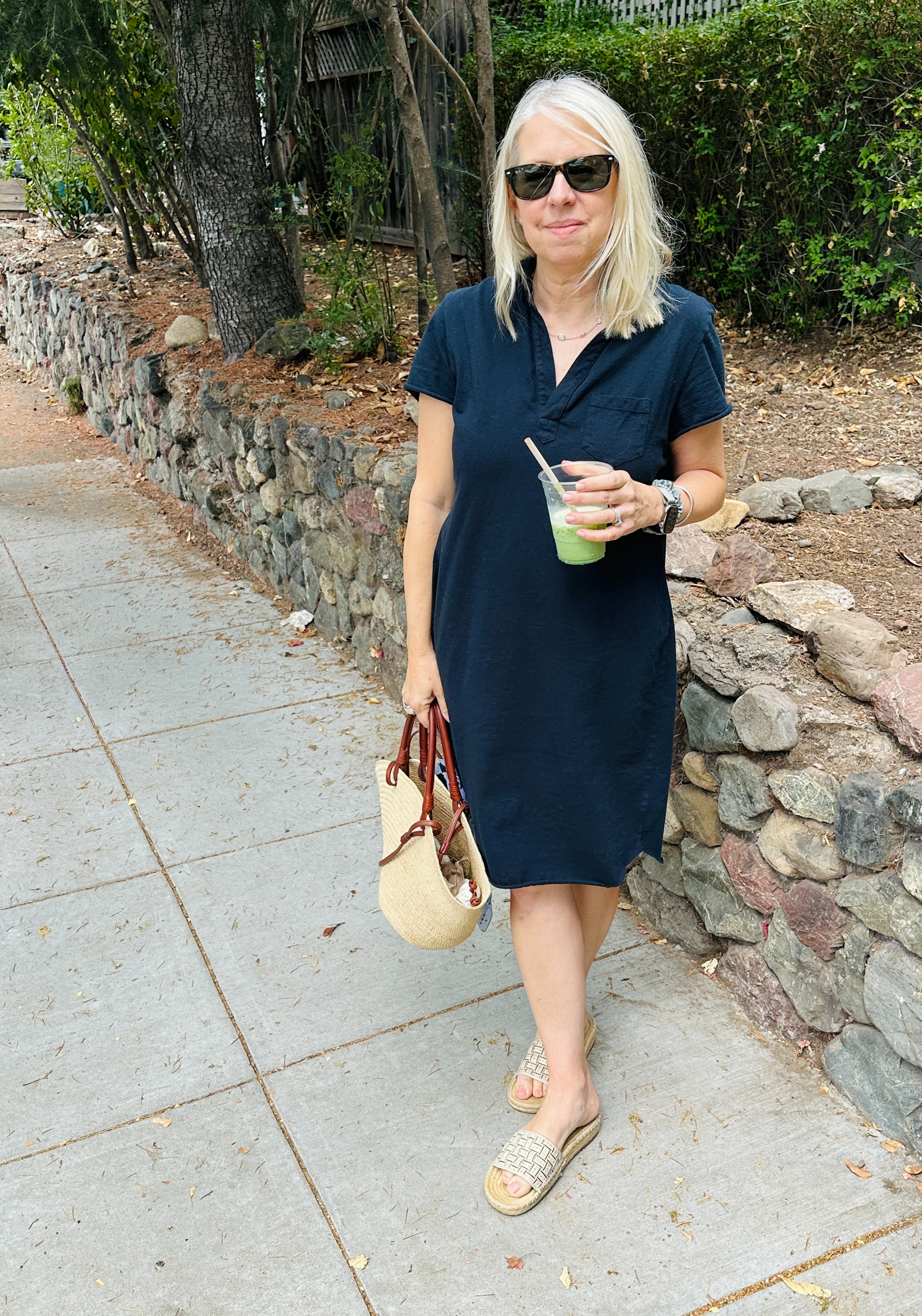 The Lauren Polo Dress from @FrankandEileen may be my most worn piece in my closet this summer! I adore this cute jersey dress that I can just pop on and go.  It's cute with sneakers too.

I love the navy as I can wear it into the fall and layer it with a cardigan or sweater over the shoulder.  This is the epitome of easy and casual chic!

#frankandeileenpartner
#wearloverepeat
#frankandeileen 

 

#LTKPetite #LTKStyleTip #LTKTravel
