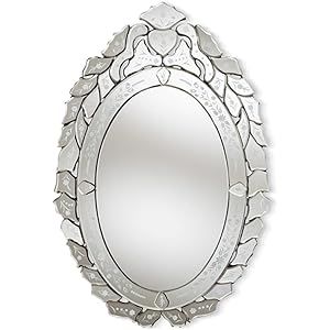 Baxton Studio Livia Classic and Traditional Silver Finished Venetian Style Accent Wall Mirror | Amazon (US)