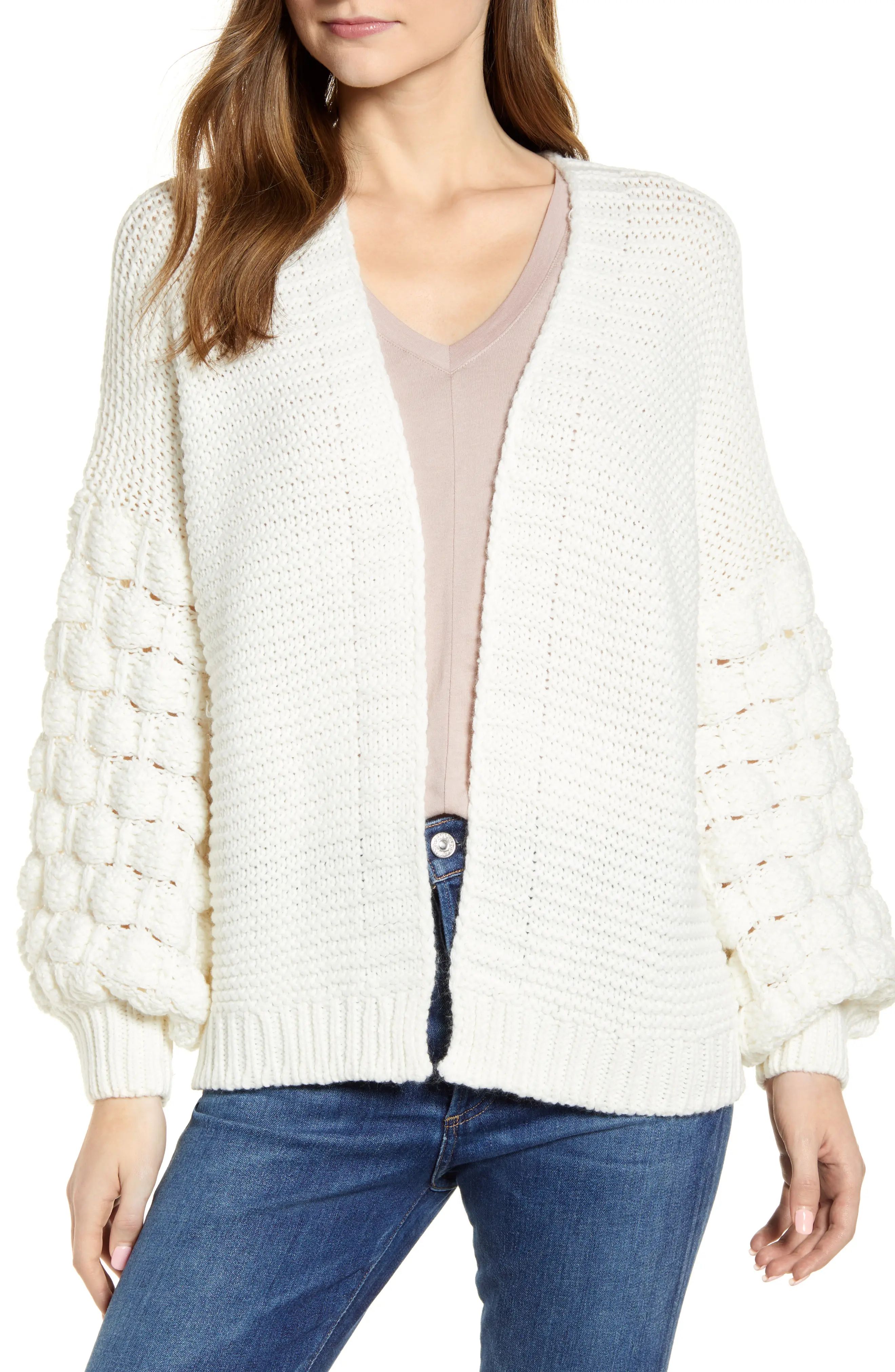 Women's Rd Style Bubble Sleeve Cardigan | Nordstrom