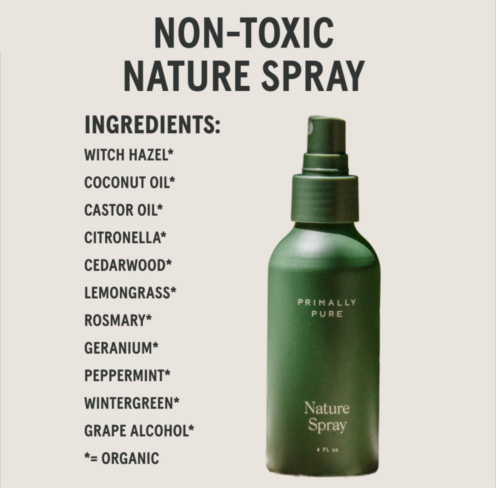 NON TOXIC BUG SPRAY

This natural mosquito repellent is DEET-free and full of organic ingredients that bugs can't stand. Citronella, Cedarwood, Lemongrass, Rosemary, Geranium, and Peppermint essential oils are all a part of this exclusive, effective plant-based defense system.

What you spray on your skin matters. Traditional repellents are packed with pesticides like DEET.

This all-natural Nature Spray protects you from bugs without putting your health or the environment at risk. So good and perfect for those summer days outside and in nature! 

#MAKEAHEALTHYLIFE
. . . 
#nontoxic #nontox #lowtoxic #lowtox #nontoxicproducts #lowtoxproducts #sunscreen #lowtoxsunscreen #nontoxicsunscreen #cleansunscreen #sunprotection #mosquito #bugrepellentspray #bugrepellent #nontoxicbugspray #lowtoxbugspray #safebugspray #bugspray #lowtoxliving #lowtoxhome #lowtoxlife #lowtoxlifestyle #nontoxiclifestyle #nontoxicskincare #nontoxicproducts #crunchy #crunchymom #crunchymama #crunchymomma #crunchylife #summer

#LTKSeasonal #LTKKids #LTKFamily