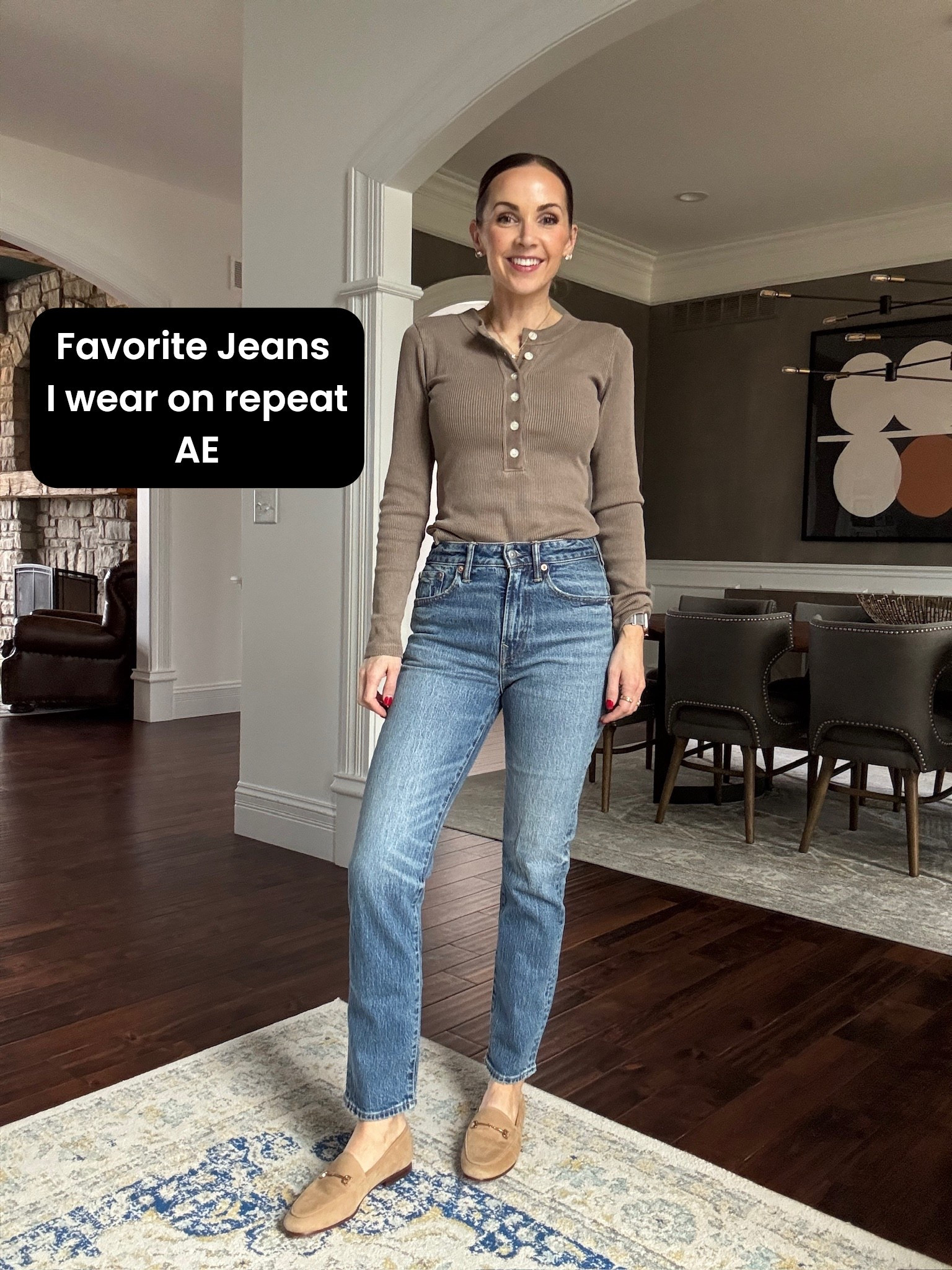 Jeans I wear on repeat
@AmericanEagle cigarette Jean 
Run TTSS

#LTKFindsUnder100