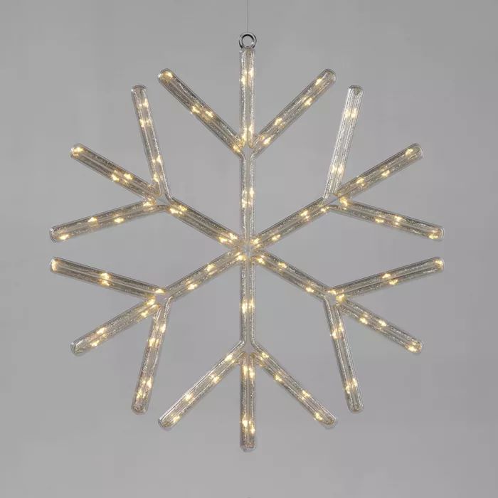 14in LED Dew Drop in Gold Glitter Snowflake Frame Christmas Novelty Silhouette Light Warm White -... | Target