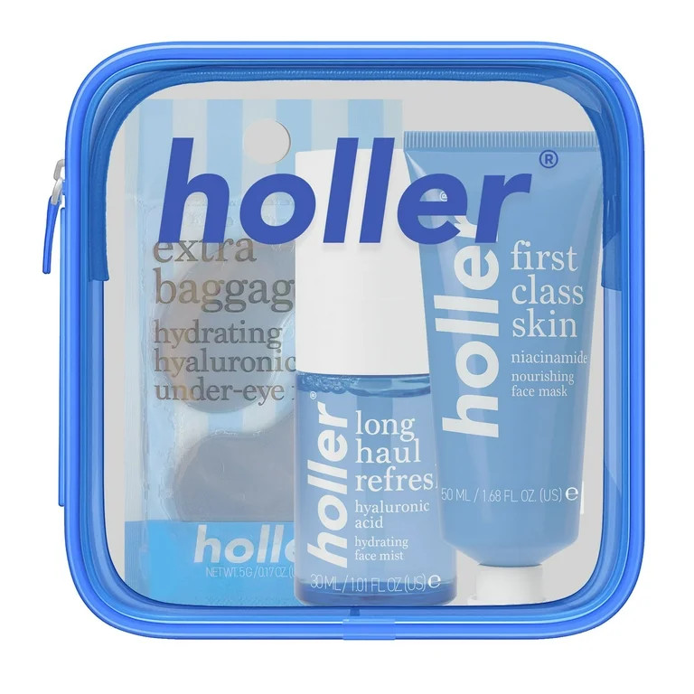 Holler A Little Extra Baggage Travel Skincare Essentials Kit, 3 Piece Set | Walmart (US)