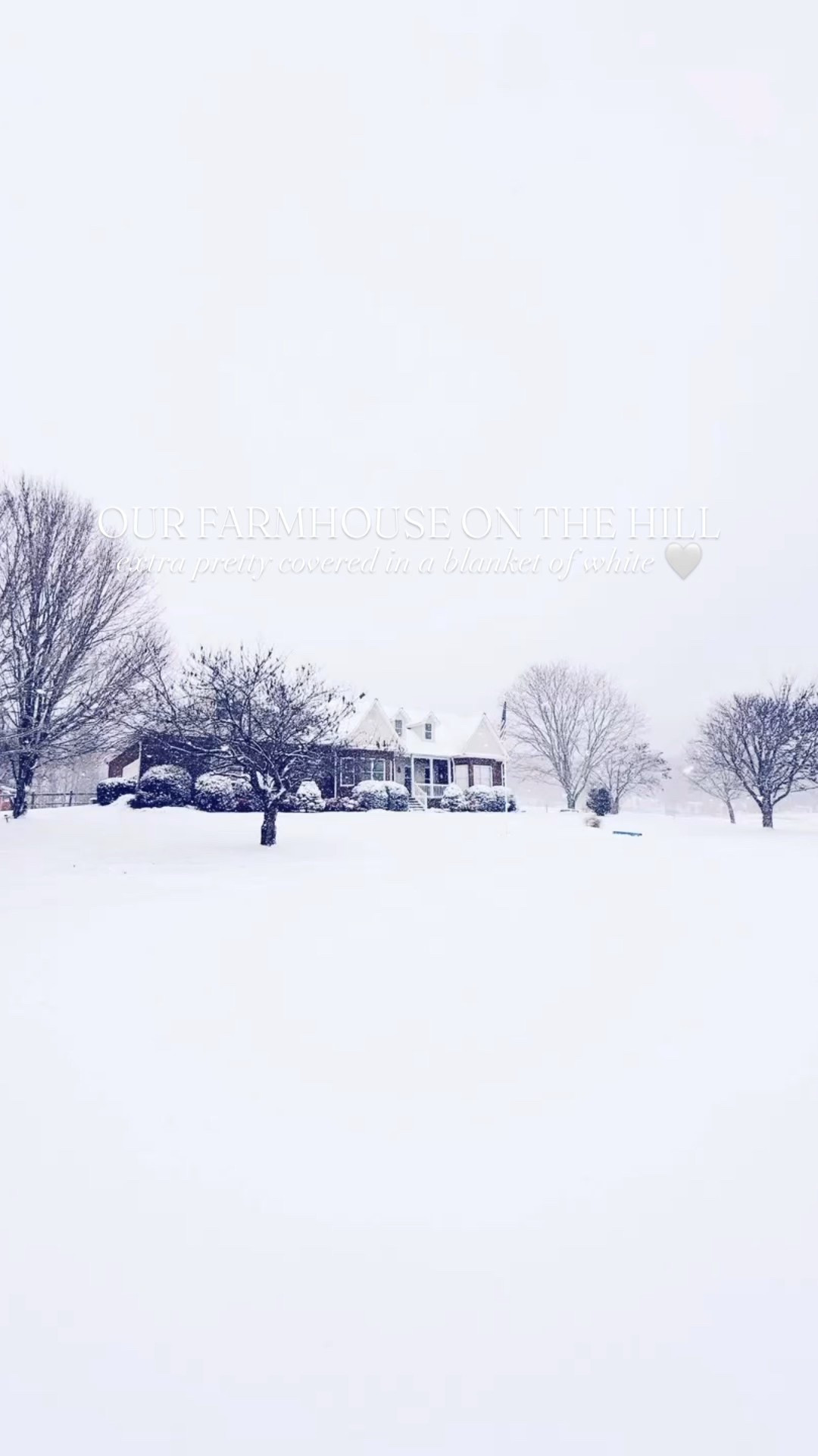 Celebrating 🎉 one month (!!) since moving to our dream farm and forever home with the dreamiest snow ❄️ fall of our lives!! ☃️🏡🌨️🌲 What a gift from above 🎁 and story we will always cherish and remember 🛷🪵🧣and tell our babies 🤱🩵👶🏼 as they grow up here in our “farmhouse on the hill” 🏠🏔️ - God is in the details, my friends!! 🤍🤍🤍 #farmhouseonthehill #ourdreamfarm #farmhouseinthesnow #godisinthedetails #finallyhome 

#LTKHome
