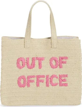 Out of Office Straw Tote | Nordstrom