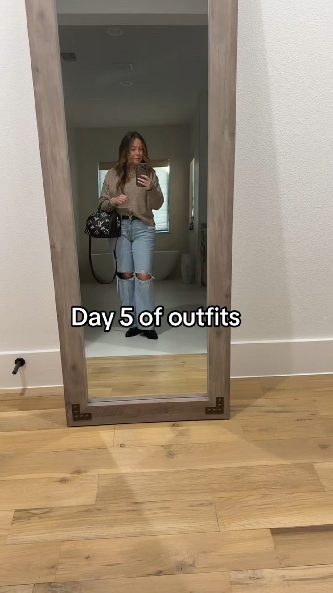 Day 5 of putting myself together 
Beige. Booties. Ripped jeans. American Eagle 

#LTKootd #LTKdayinmylife #LTKmomlife