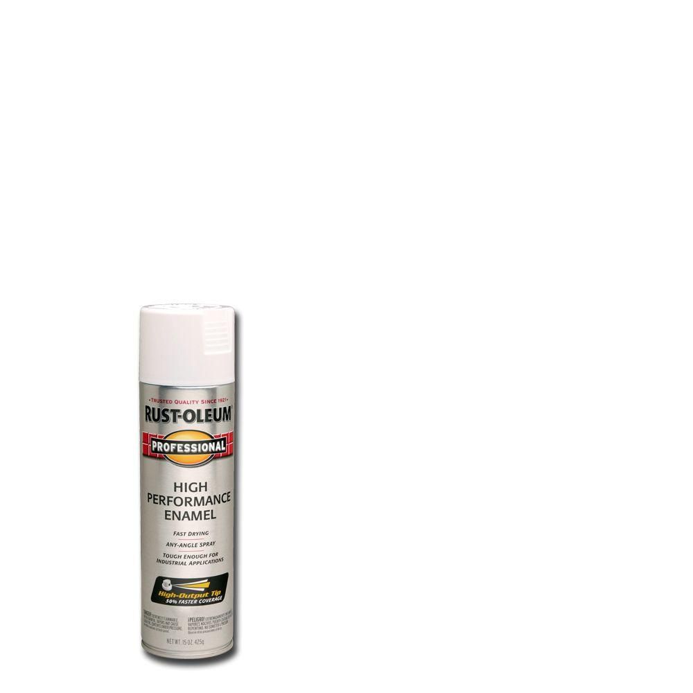 Rust-Oleum Professional 15 oz. High Performance Enamel Gloss White Spray Paint-7592838 - The Home... | The Home Depot