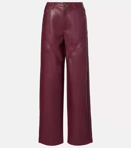 Mid-rise faux leather wide-leg pants | Mytheresa (US/CA)