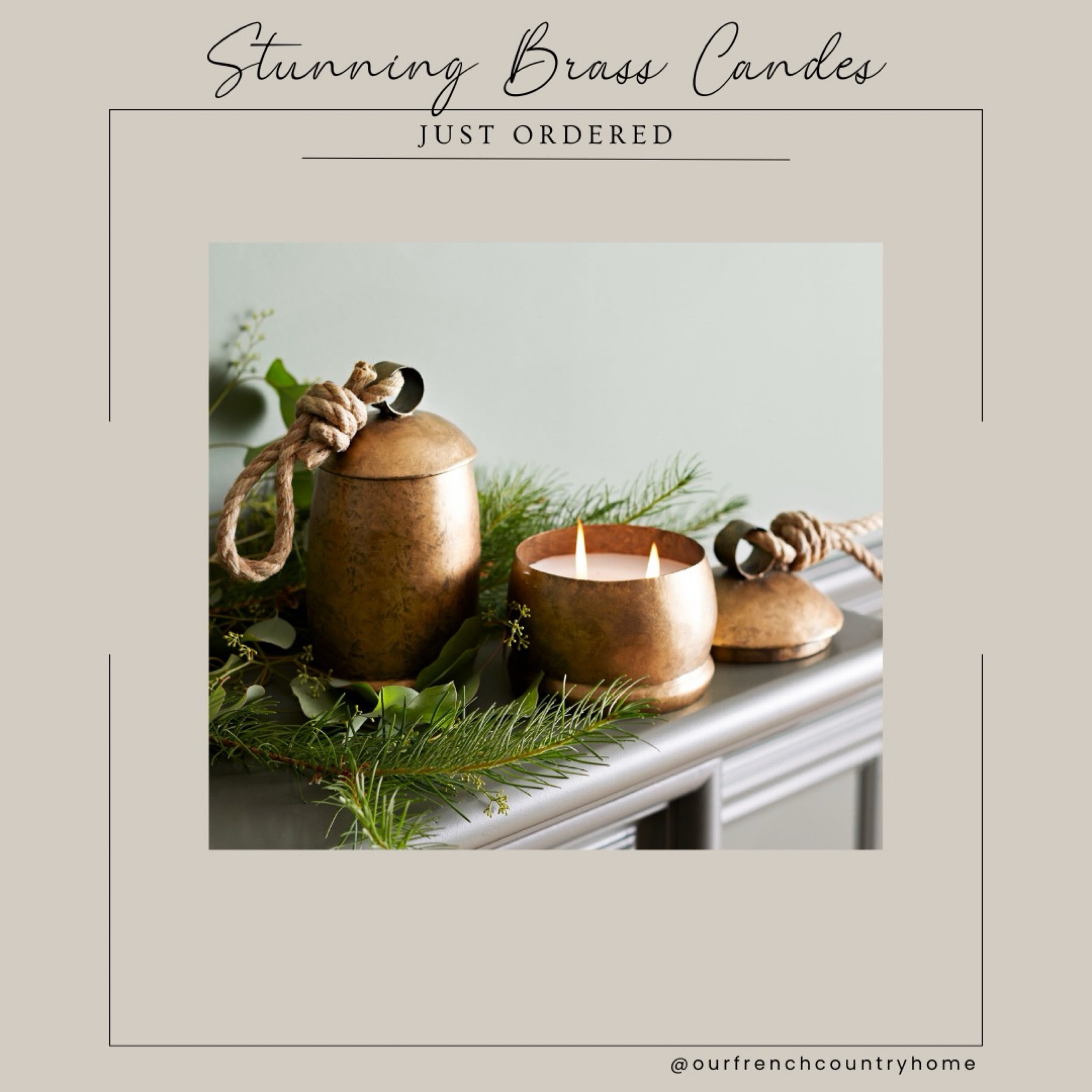I bought the taller brass candle last year, but the others were sold out!  They currently have the large round one and taller one!  I just bought the round one!  These are SO stunning!  And will sell out!

#LTKHome #LTKHoliday #LTKSeasonal