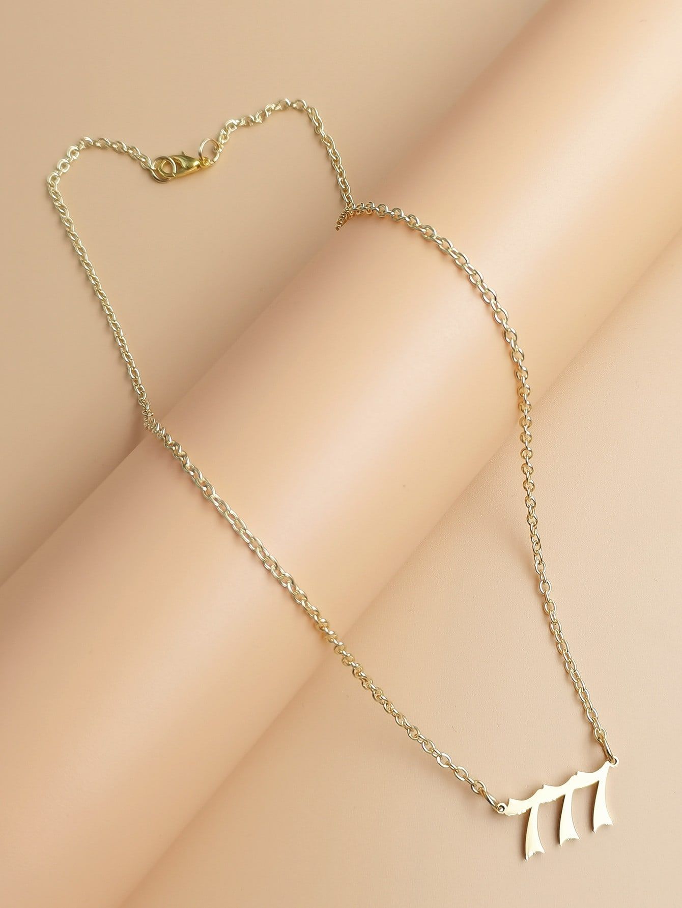 Number Charm Necklace | SHEIN
