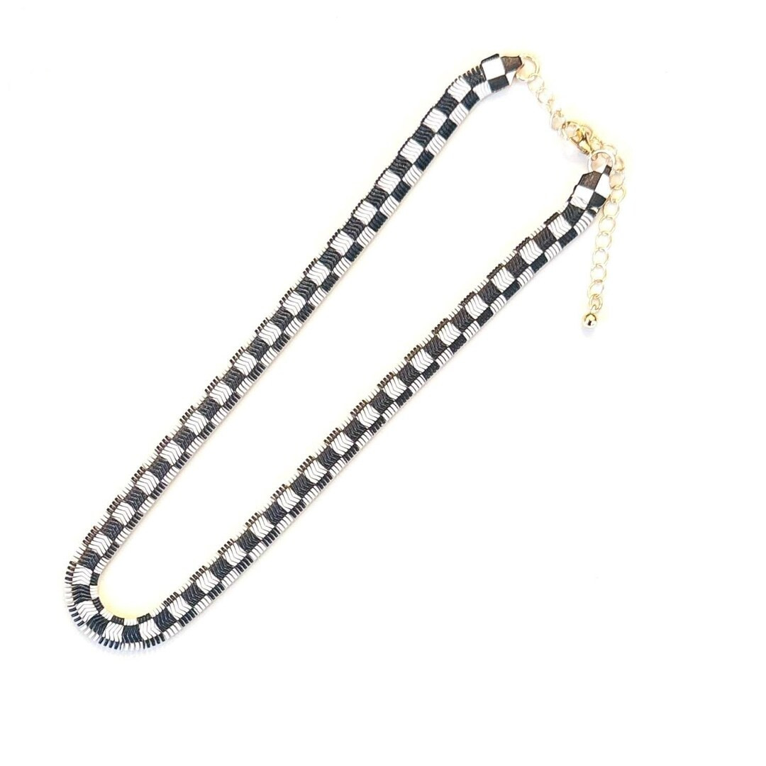 Reversible Checkerboard Necklace | Etsy (US)