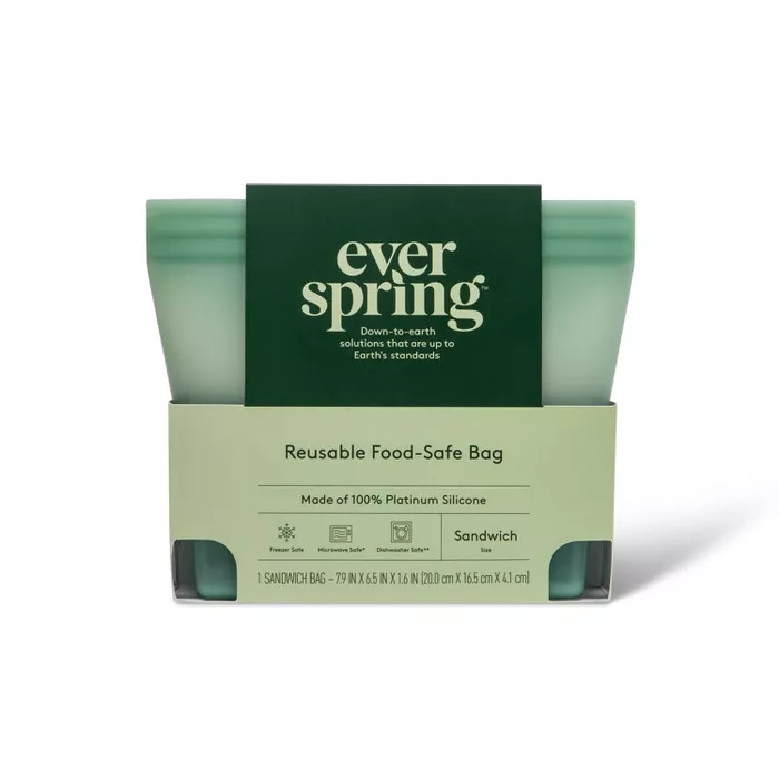 Reusable Silicone Food Storage Bag - Sandwich - Everspring™ | Target