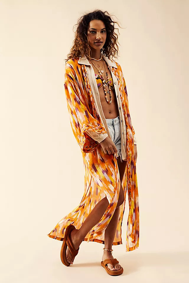 Static Stripe Maxi Kimono | Free People (Global - UK&FR Excluded)