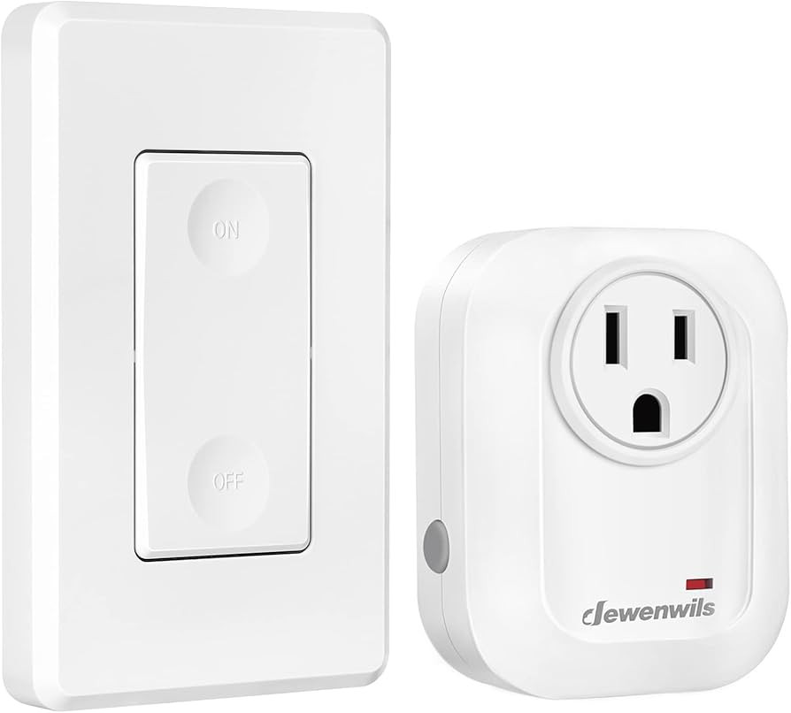 DEWENWILS Remote Control Outlet Wireless Wall Mounted Light Switch, Electrical Plug in On Off Pow... | Amazon (CA)