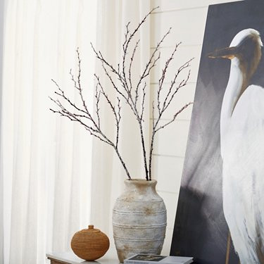 Pre-lit Pinecone Stem, Set of Three | Grandin Road