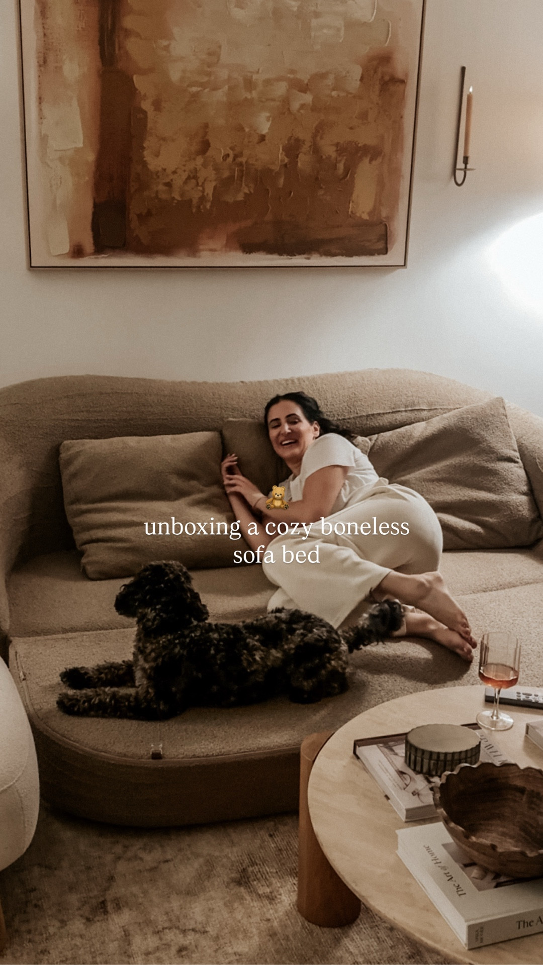 Cozy couch hunter, at your service 🫡

This boneless sofa bed is sooo soft and comfy. It’s heading to my office once my new living room sofa arrives – but honestly, I may miss it in here 😆



PS. Apologies for the high pitched dog mom voice 🫠

#cozyhome #cozyvibes #homebody

#LTKdayinmylife #LTKHome