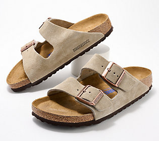 Birkenstock Two-Strap Comfort Footbed Slide Sandal- Arizona | QVC