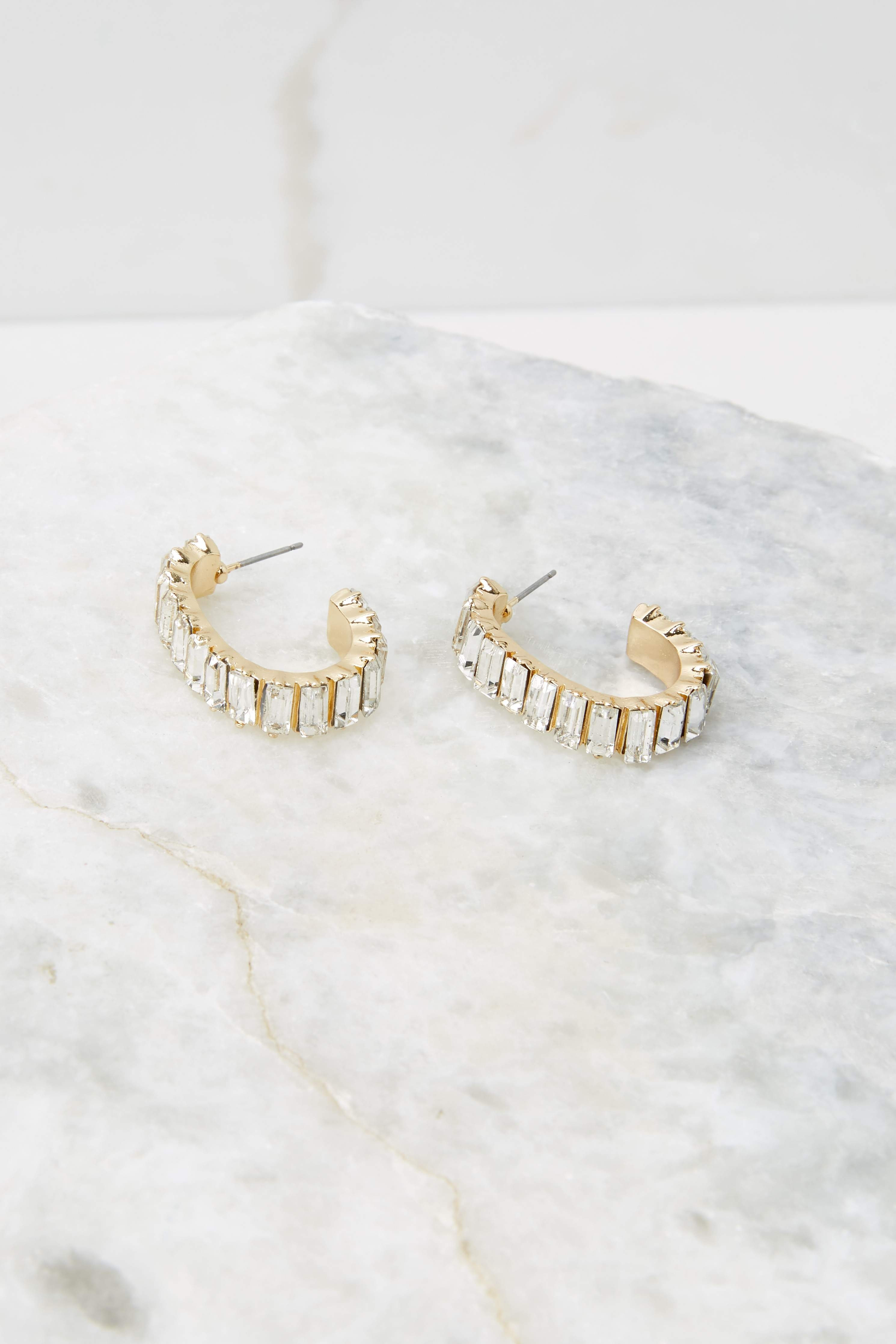 Forever Elegant Gold Earrings | Red Dress 