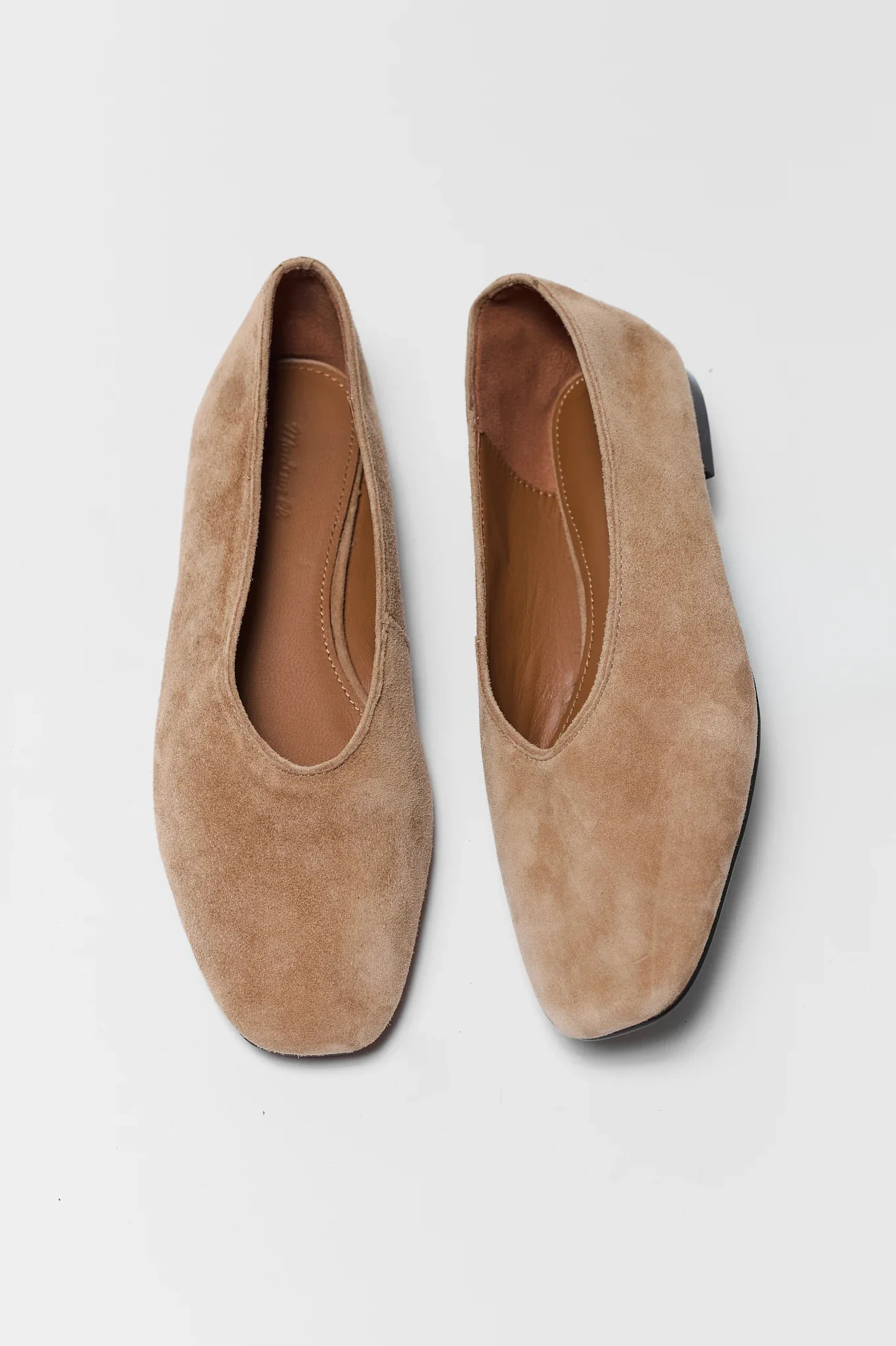 Tan Faux Suede Ballet Flats | Avara