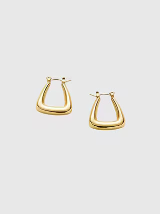 Admiral Row Gold Triangle Hoop Earrings | Gap (US)