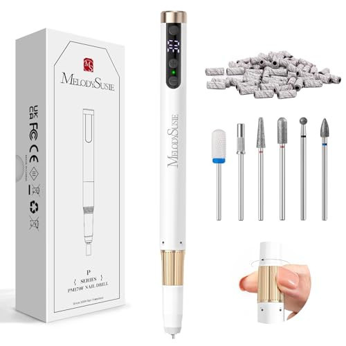 MelodySusie Pen-Shaped Ultra-Slim Cordless Nail Drill,PM180G 30000RPM Portable Rechargeable Electric File with Rotary Lock Design for All Manicure,Shaping & Acrylic Gel Removal for Advanced Home Use | Amazon (US)