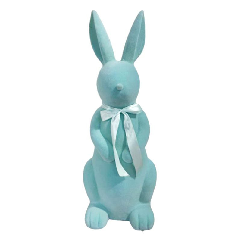 Bunny Brights Blue Flocked Bunny, 36" | At Home