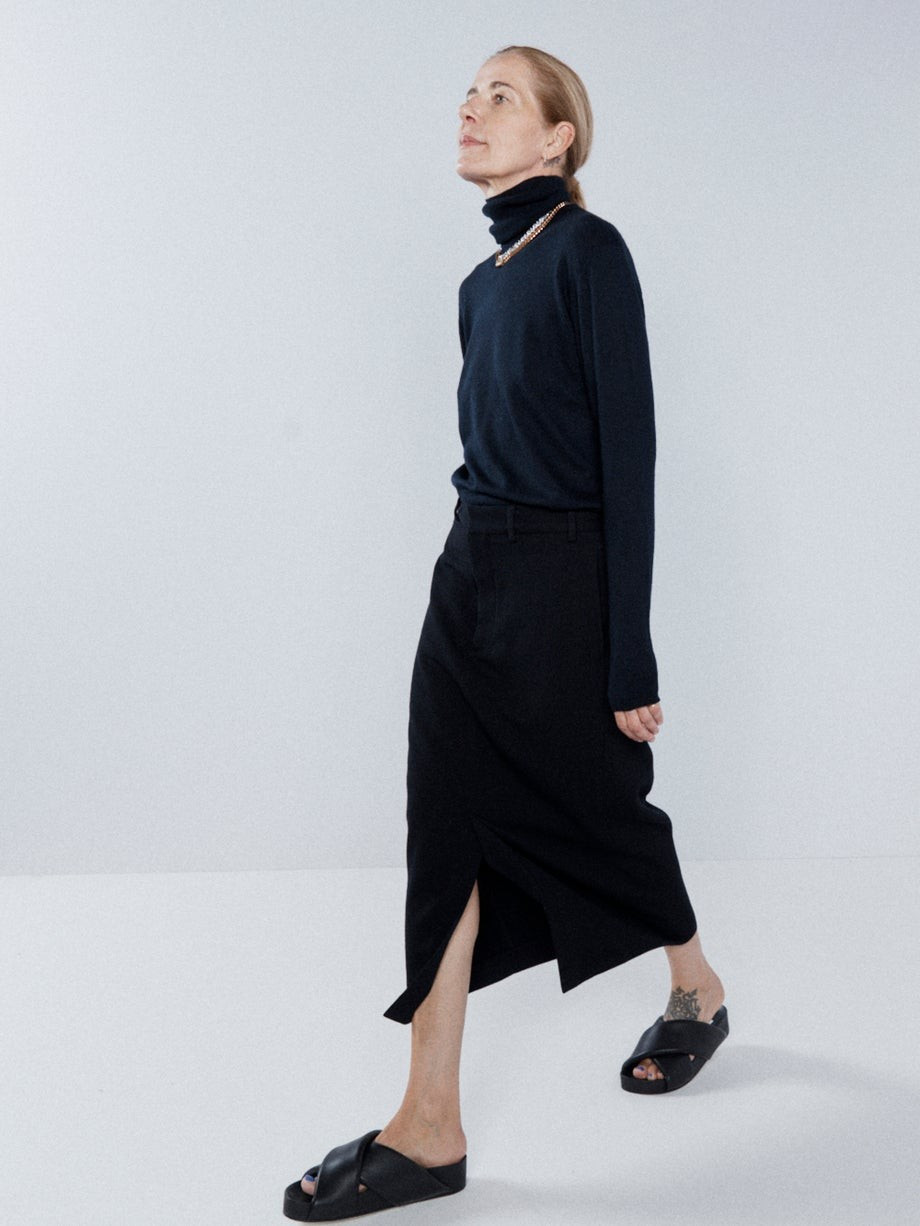 Uniform wool-blend front split skirt | Raey | Matches (US)