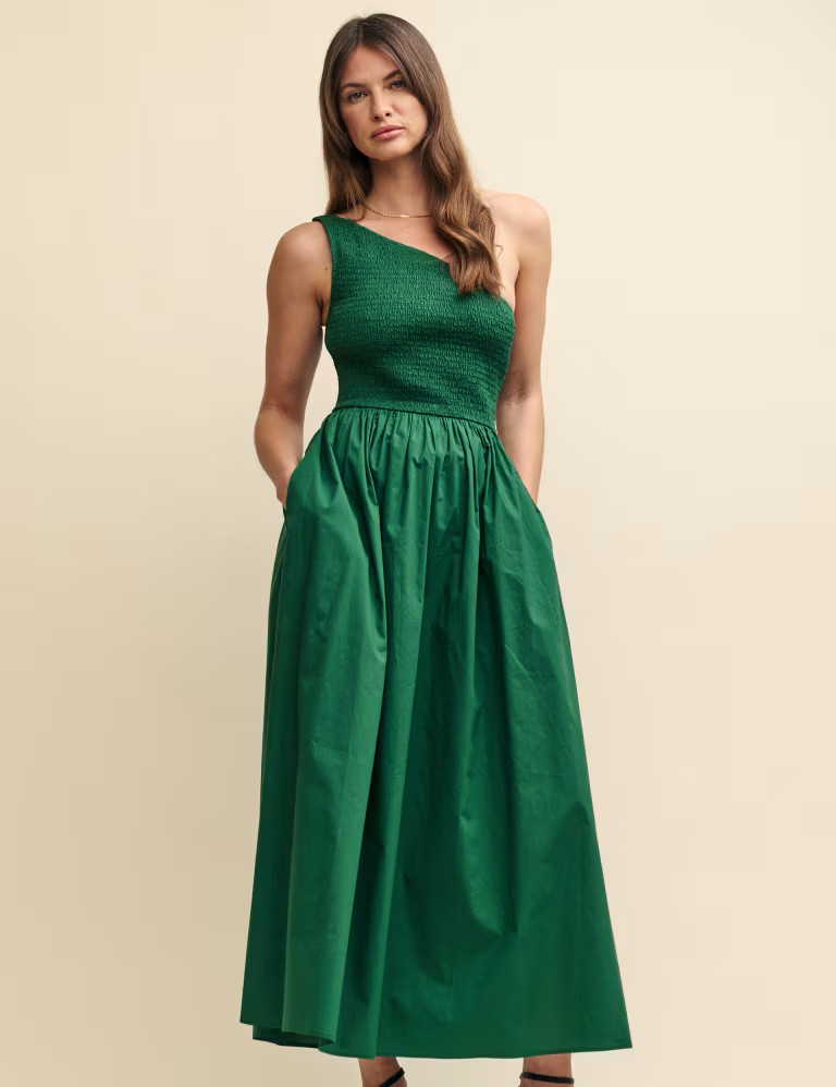 Pure Cotton One Shoulder Midaxi Dress | Marks & Spencer (UK)