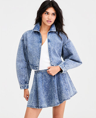 Women's Cropped Denim Jacket, Macy's Exclusive | Macy's
